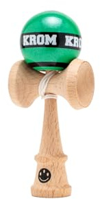 KROM Kendama MIKRO Vert foncé - Mini Kendama en Bois de hêtre - Entièrement jouable - Format de Poche - pour débutants et Professionnels