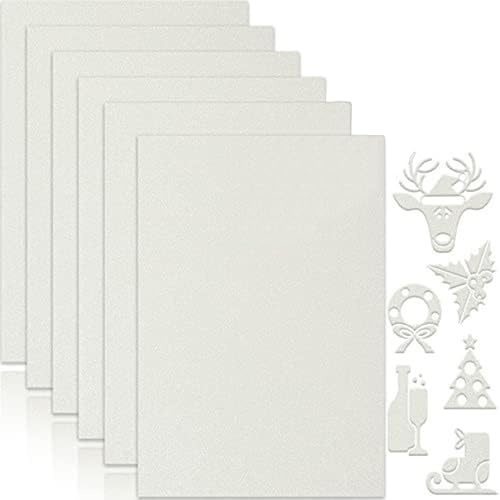 Lkw Ogechi 20 ark A4 glitterkartong för gör-det-själv-hantverk, flera färger 250 gsm icke-fällande glittrande hantverkspapper, glänsande glitterpapper för semester, presentförpackning, klippbok