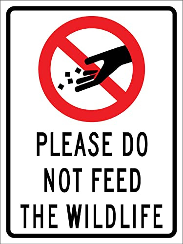 Non Dare Da Mangiare Agli Animali Selvatici Simbolo Cartello Di Avvertimento Cartello Decorativo Poster Metal Targa In Metallo Per Casa Soggiorno Club Murale S