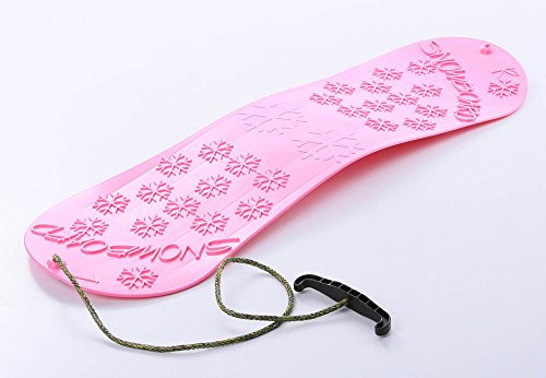 Unbekannt Snowboard Kindersnowboard Schlitten Schneegleiter Schneerutscher inkl. Zugseil 5 Farben (Rosa)