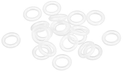 källkarta 20 st. Silikon O-ring VMQ tätningsring 10 mm AD 6 mm ID 2 mm bredd vit