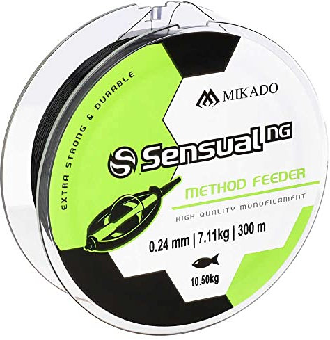 Carpex 300m Mikado Sensual NG Method Feeder Schwarze Angelschnur Feederschnur von Ø0,16mm bis Ø0,30mm erhältlich (Ø 0,26mm / 7,89kg)