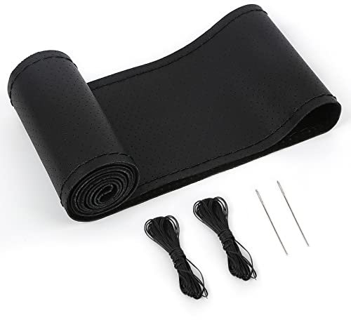 ZATOOTO Lorry Steering Wheel Cover, 44-46cm Lace Steering Wheel Cover for Truck, Breathable and Anti Slip, 45cm (Black)