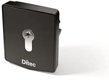 DITEC Schlüsselschalter für Halbeinbau, mit Euro-Zylinder, Einbruchschutz mit Metallgehäuse, AXK5I, hergestellt in Italien, kein Import