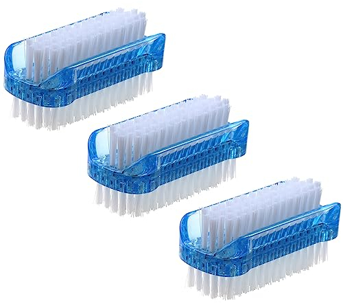 AMATHINGS Handwaschbürste doppelseitig für gründliches universelles Reinigen (Blau) – Nagelbürste Handbürste (3 Stück) – Reinigungsbürsten ideal für Oberflächen und Hände