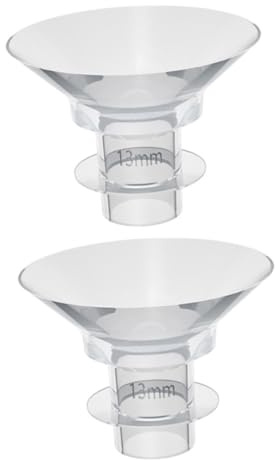 ANDRESLAD Embouts de Téterelle Silicone pour Tire-lait Portable Bébé, Lot de 2 Inserts de Bride 13mm, Accessoires Réutilisables pour Allaitement, Compatibles Pompe Électrique et Portable
