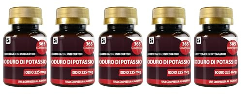 Ioduro Di Potassio 1825 Compresse Iodio 225 mcg | 1 Compressa al Giorno | Senza Glutine e Lattosio | non di origine animale