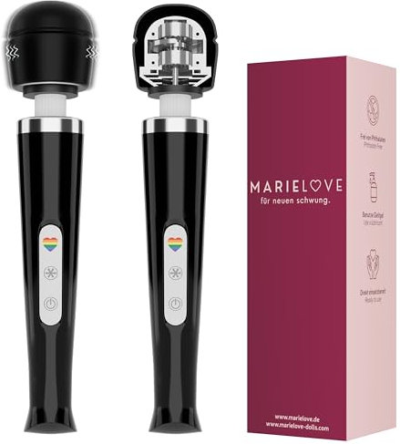 MARIELOVE Magic Wand massaggiatore – Massaggio ad alte prestazioni | 20 livelli | Forte vibrazione e testa flessibile in silicone | ideale per rilassamento muscolare, massaggio collo, schiena e corpo