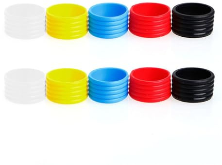 PURPLELILY Lot de 10 anneaux de préhension pour raquette de tennis - Bandes adhésives pour poignée - Absorbe la transpiration des mains