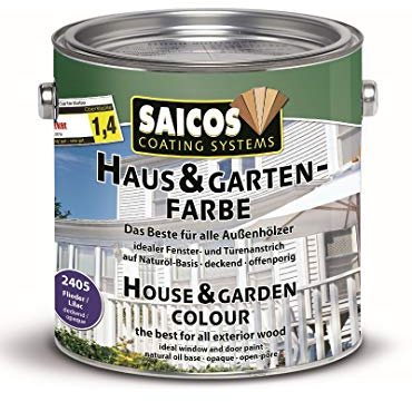 SAICOS Haus und Garten-Farbe 2405 Flieder deckend, 2,50 Liter
