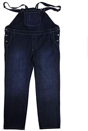 Abraxas Jeans Latzhose in Herrenübergröße, Stonewash-Blue, Größe:8XL