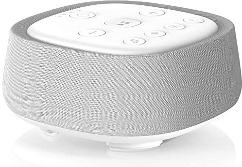 Rechargeable White Noise Machine with 28 Smoothing Sounds, Portable Sound Machine for Baby Kids Adult Sleeping, Auto-Off Timer, 32 levles of Volume Noise Machine Therapy for Home, Office, Travel