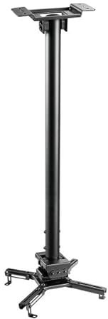 KIMEX - Support vidéoprojecteur - Fixation au Plafond - Hauteur Ajustable 75-115cm - Coloris Noir - 052-3021