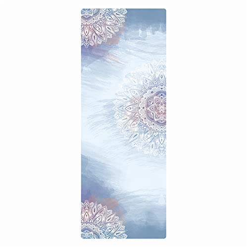 FANSU Tragbare Reise-Yogamatte 1,0mm Dick Faltbare Gymnastikmatte, Weich Leicht Übungen Trainingsmatte für Yoga, Pilates, Bikram, Stretching, Training und Bewegung (183x68cm,Retro)