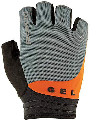 Roeckl Sports ITAMOS 2 - Guanti da ciclismo ad alte prestazioni, colore: Grigio/Arancione 7