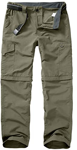 mosingle Pantalones de senderismo para caminar para hombre, safari, con cremallera, ligeros, de secado rápido, convertibles, para pesca al aire libre, para viaje, cargo, transpirables, pantalones al