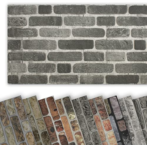 HEXIM Wandverkleidung in Steinoptik EPS Styropor Paneele - 1000x500 mm 3D Paneele Wärmedämmung (0,5m² WP1055) Backsteinoptik Dekoration Betonoptik