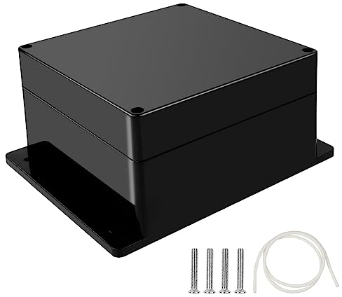 Therlan Abzweigdose Schwarz Wasserdichtes, Anschlussdose IP65 Verteilerdose Schwarz, ABS Abzweigkasten Kunststoffgehäuse Elektronik Gehäuse Verteilerdose Außen Wasserdicht 160 * 160 * 90mm