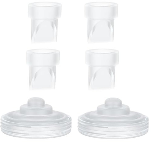 MompMuir 4pcs Duckbill Valves & 2pcs Silicone Diaphragm Compatible with Momcozy M5 Wearable Breast Pump, Replacement Parts Accessories for Momcozy M5 Pump Parts, Not Original Pump Parts