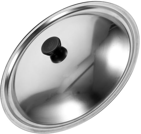 PRETYZOOM Stainless Steel Pot Lid 32Cm Universal Pan Lid for Frying Pan Skillet and Wok Reusable Cookware Cover for Kitchen Cooking Replacement for 31.00 X 31.00 X 4.50Cm