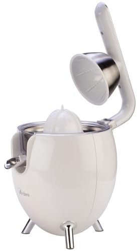 Ardes ARSPRE03W JUICE ART W Spremiagrumi Elettrico di Design a Pressione - Spremi Agrumi Potenza 500W 0.5l con Filtro in Acciaio Inox, 2 Coni Spremitura Agrumi - Ideale per Spremuta Arance Melograno
