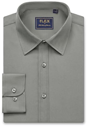 siliteelon Mens Shirts Long Sleeve Stretch Wrinkle Free Dress Formal Shirt