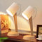 meoaow Tischleuchte Wohnzimmer Nachttischlampe mit Kabel - 37.4 cm Tischlampe 2er Set Kleine Lampe E14 Tischlampen Braun Moderne Landhausstil für Esstisch Schlafzimmer - Ohne Leuchtmittel