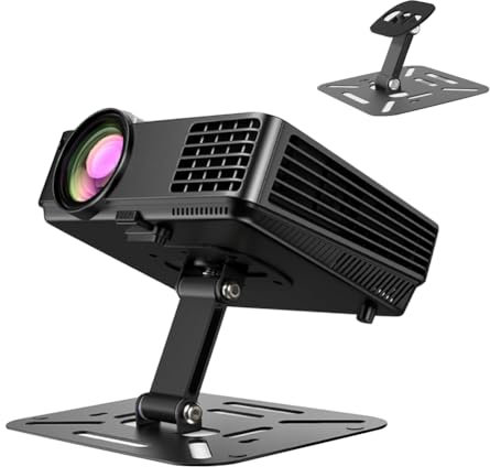 Beamer Halterung - Beamer Deckenhalterung Projektor Halterung Beamer Ständer mit 1/4 Zoll Schraubschnittstelle, Universal Multi-Winkel Desktop Projektorhalterung für Heimkino, Spielzimmer (Schwarz)
