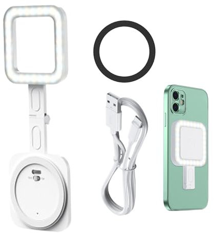 Lumière magnétique pour selfie de téléphone, anneau lumineux magnétique pour selfie | Lumière de remplissage de téléphone à anneau rond rechargeable,Lumières selfie multifonctions et réglables pour la