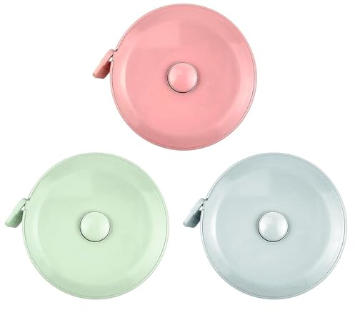 3 Pack 60-inch Retractable Sewing Tape Measure, Body Measuring Tape, Compact Size for Portability