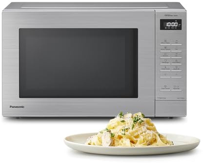 Panasonic NN-ST68QSBPQ 32L Inverter Solo Microwave Oven, 1000W High Power, 24 Auto Programmes, Junior Menu Auto programmes, Quick 30 Function, Even Cooking and Defrosting, Stainless Steel Front