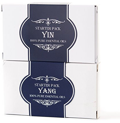 Mystic Moments | Yin and Yang Essential Oil Gift Starter Pack Twin Pack | Eucalyptus, Geranium, Lavender, Cypress, Ylang Ylang, Cinnamon Leaf, Frankincense, Rosemary, Oregano, Palmarosa