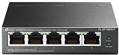 TP-Link TL-SF1005LP 5-portars 10/100 Mbps skrivbordsswitch med 4-portars PoE
