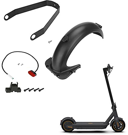 Fututech Kit Parafango Posteriore + Fanale + Supporto per Segway Ninebot Max G30/G30D - Ricambi e Accessori per Monopattino Elettrico (Combo1)