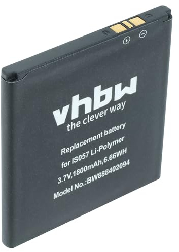 vhbw Akku kompatibel mit Pax D200, D200T, IS275, Mini, myPOS D200 Barcodescanner POS (1800mAh, 3,7V, Li-Polymer)