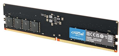 Crucial DDR5 RAM 16GB 5600MHz, PC Computer Arbeitsspeicher, (auch 5200MHz / 4800MHz) CL46 - CT16G56C46U5