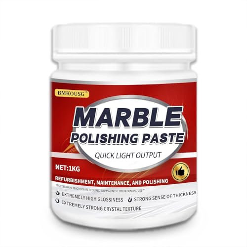 Marble Polishing Paste, Natural Stone Gloss Polish, Granite Shine Restorer & Sealer, Protectant | Polish Cleaner for Granite, Quartz, Travertine, Kitchen Countertop (1kg)