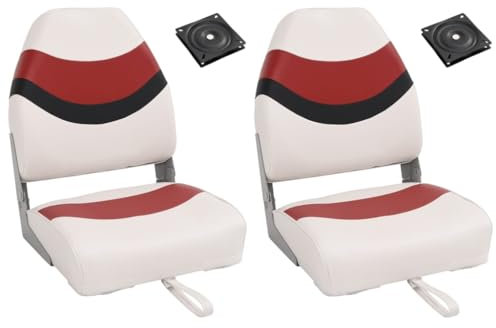 vidaXL Bootssitz Set 4-TLG., Bootsstuhl mit Hoher Rückenlehne