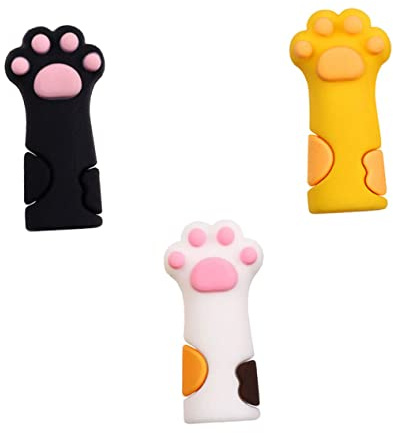 WEKADRIN Fundas de Silicona para Tijeras de Manicura Forma de Pata de Gato, 6 Piezas, Tamaño, Protectores Anticaída para Cuidado de Uñas en Manos y Pies