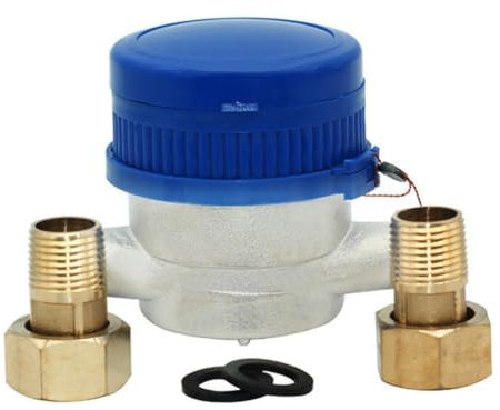 Vocdikficy Compteur D'Eau de Jardin Compteur D'Eau Calibré en Laiton pour Jardin Compteur D'Eau à Jet Compteur D'Eau Froide Sèche