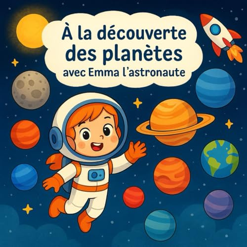 À la découverte des planètes avec Emma l’astronaute – Un voyage spatial éducatif pour les 3-6 ans: Album illustré jeunesse – Système solaire, planètes, aventure spatiale