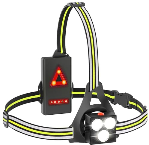 Joltix 500LM Lampe Running, Lampe Course a Pied avec LED Réglable à 120°, Bandes Réfléchissantes à 360°, Étanche IPX65, Lumiere Pectorale Running USB pour Course/Marche/Vélo, Sports Extérieur