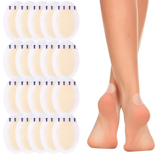 LACHT - 20 apósitos para ampollas en los pies, protectores de gel para ampollas en talón y dedos - Prevención de ampollas de viaje - Almohadillas resistentes al agua, apósito para callos en los pies