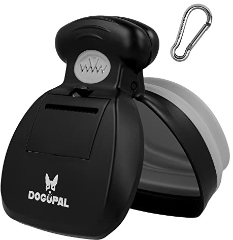 DOGOPAL Portable Pooper Scooper – Innovative Touch-Free Dog Waste Pickup Tool for Small, Medium, and Large Dogs (Grey, Medium)
