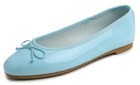Feversole Women's Macaroon Colorful Ballerines Macaroon Colorful Memory Foam Cushion Insock Patent pour Femmes