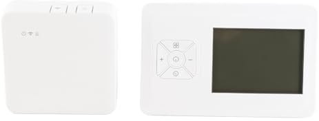 Fesjoy Trådlös Smart Termostat med RF-mottagare för Gaspannauppvärmning, Digital Termostat 7 Dagars Schema för Hemmet, Vit Färg