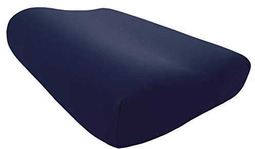 Edda Lux Bezug passend für Tempur Shape Schlafkissen S, M und L, 50 x 31 cm, formbeständiger Jersey Kissenbezug für Nackenstützkissen, aus 100% Baumwolle, in Marine