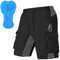 VAYAGER MTB Hose Herren Kurz Radhose, 3D Gepolstert Fahrradhose Mountainbike Fahrrad Shorts für Herren, Schnelltrocknende Outdoor Radlerhose MTB Bike Shorts(Black-S)