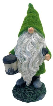 Garden Ornament Gonk Solar Flocked Grass Gnome Lamp water Home Decor Santa Watering Can 32cm