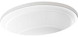 Kohler K-21782-0 Artifacts Unterbauwaschbecken, oval, 53,4 cm, Weiß
